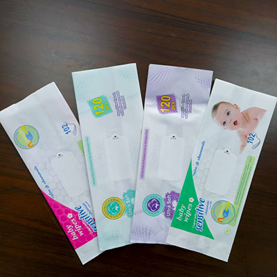 Wet wipe packaging bag